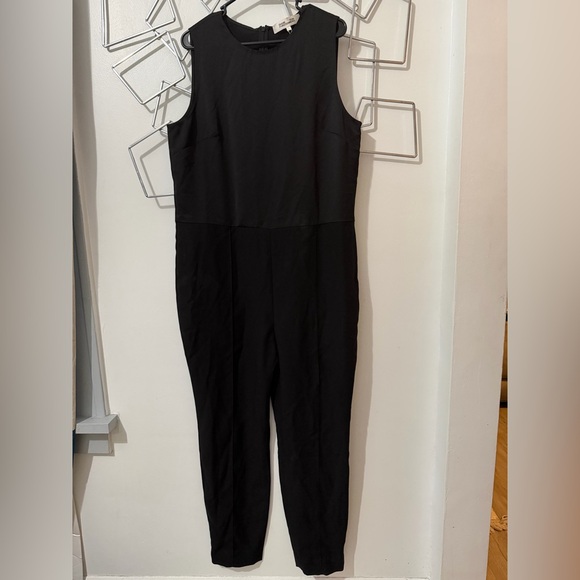 NWOT DVF Diane von Furstenberg Melody black jumpsuit sleeveless Skinny new Large - Picture 3 of 8